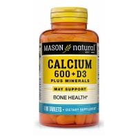 Витаминно-минеральный комплекс Mason Natural Кальций 600 мг + витамин D3 с минералами, Calcium Фото
