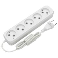 Сетевой удлинитель Electrum C-ES-1796 2.0m, 5 роз, white Фото