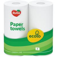 Бумажные полотенца Ruta Ecolo Білі 2 шари 2 рулони Фото