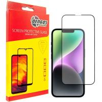 Скло захисне Dengos Full Glue iPhone 14 black frame Фото