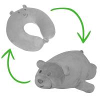 Подушка Home Line дорожная трансформер "Медвежонок" (серый) Фото