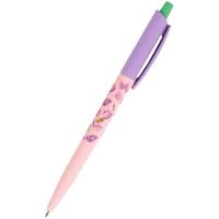 Ручка шариковая Axent автоматична Lavender, синя Фото