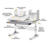 Парта Mealux Vancouver Multicolor з полицею Фото