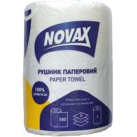 Бумажные полотенца Novax Джамбо 3 шари 350 аркушів 1 рулон Фото