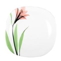 Тарелка Vittora Square Рожева Лілія 21,5 см Десертна Фото