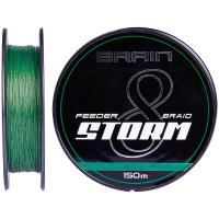 Шнур Brain fishing Storm 8X 150m 0.16mm 25lb/11.1kg Green Фото