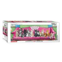 Пазл Eurographics Кошки на кушетке, 1000 элементов панорамный Фото