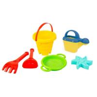 Игрушка для песка Tigres Башня 6 элементов с лейкой разноцветный Фото