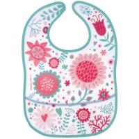 Слюнявчик Canpol babies Wild Nature пластмассовый с карманчиком Розовый Фото