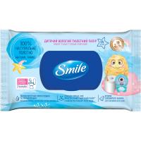 Туалетная бумага Smile Вологий Дитячий 44 шт. Фото