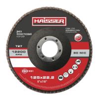 Круг зачистной HAISSER пелюстковий плоский - 125х22,2 P80, Т27 Фото