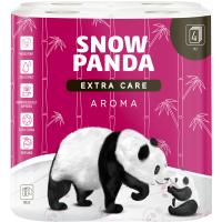 Туалетний папір Сніжна Панда Extra Care Aroma 4 шари 8 рулонів Фото