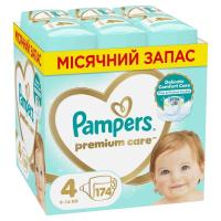 Подгузники Pampers Premium Care Розмір 4 (9-14 кг) 174 шт Фото