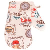 Кухонна прихватка MirSon рогожа/напівпанама №218 - Cream services Фото