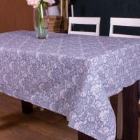 Скатерть MirSon Рогожа №217 Blue Patterns 130x300 см Фото