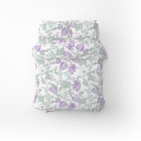 Постельное белье Home Line Весенний Вечер лилово-ментоловый бязь полуторный Фото