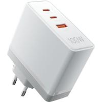 Зарядний пристрій Vention 3xUSB 100W GaN (2хUSB-C+USB-A) white Фото