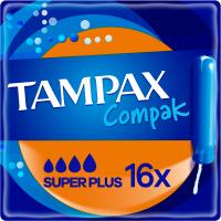Тампони Tampax Compak Super Plus з аплікатором 16 шт. Фото