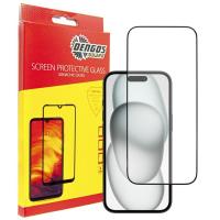 Скло захисне Dengos Full Glue iPhone 15 Pro (black) Фото