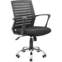 Офісне крісло Richman Флеш Ю Хром М-1 (Tilt) Сітка чорна + сіра Фото