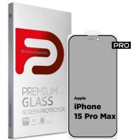 Стекло защитное Armorstandart Pro Anti-spy Matte Apple iPhone 15 Pro Max Black Фото
