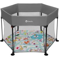 Дитячий манеж Lionelo Roel Grey Multicolor Фото
