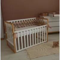 Ліжечко Angelo Люкс-12 біло-мокко Фото