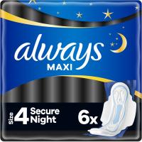 Гігієнічні прокладки Always Maxi Secure Night Розмір 4 6 шт. Фото