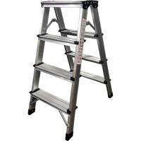 Лестница GTM стремянка 4сх. верхняя ступень 0,78м, двусторонняя Фото