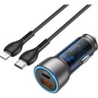 Зарядное устройство HOCO NZ8 charger set (C to iP) USB-A/Type-C Blue Фото