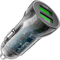 Зарядное устройство HOCO Z47 Transparent Discovery Edition 2xUSB Black Фото