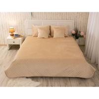Покрывало Руно двустороннее декоративное Velour Beige ромб 150х22 Фото