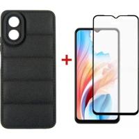 Чехол для мобильного телефона Dengos OPPO A18/A38 Case + Glass (Black) Фото