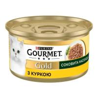 Консервы для кошек Purina Gourmet Gold Сочное наслаждение с курицей 85 г Фото