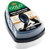 Губка для взуття GoldCare Експрес-блиск Чорна із запаскою 6 мл Фото