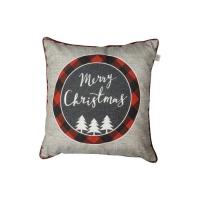 Наволочка Прованс декоративная Мегу Cristmas серая 45х45 Фото