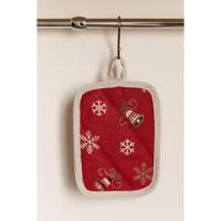 Кухонная прихватка Прованс Колокольчики на красном 15х20 см Фото