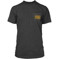 Футболка Jinx PUBG - Orange Logo Pocket Tee Charcoal Heather, L Фото