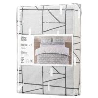 Постельное белье Ardesto Gloria сатин геометрия, серый полуторный евро 160х Фото