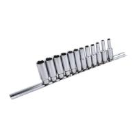 Набор торцевых головок Toptul длинных на планке 1/4" 12шт. 4-13мм Фото