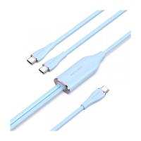 Дата кабель Vention USB-C to 2xUSB-C 1.5m 5.0A Silicone Type Blue Фото