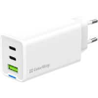 Зарядное устройство ColorWay GaN Mini 65W PD Port PPS USB (USB-2C1A) white Фото