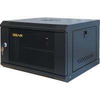 Шафа настінна GEAR 6U 19" 600x450x350 мм, + полка 19", black Фото