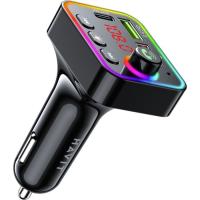 FM модулятор Havit HV-FM819BT USB-A+USB-C PD24W RGB Black Фото