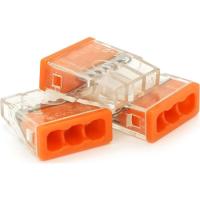 Соединитель кабеля Voltronic 3-pin самозажимна аналог WAGO К773-203, 50штпак Фото