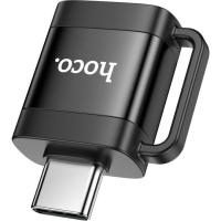 Переходник HOCO UA31C USB-C M to USB F OTG Black Фото