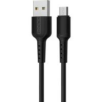 Дата кабель BOROFONE USB 2.0 AM to Micro 5P 1.0m 2A PVC BX16 black Фото