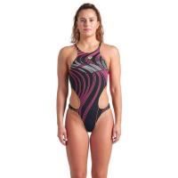 Купальник Arena One Stream Swimsuit 008953-560 чорний, рожевий 36 Фото