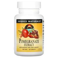Травы Source Naturals Экстракт граната, 500 мг, Pomegranate Extract, 60 Фото