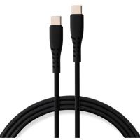 Дата кабель Vinga USB-C to USB-C 1.2m 100W Chip Silicon Black Фото